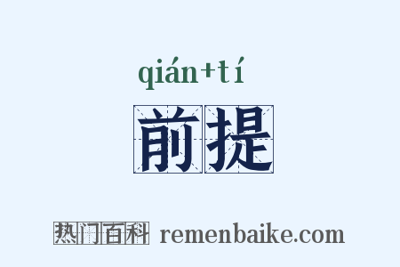 前提是什么意思的图片